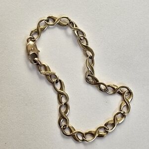 14k Solid Gold Infinity symbol Link  Bracelet